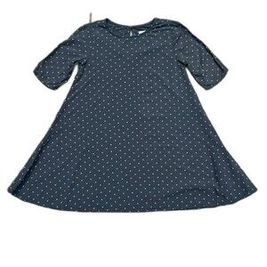 Old Navy Toddler Girls Polka Dot Gray Lavender Swing Twirl Dress 3T
